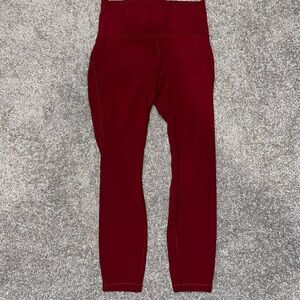 Red lululemon leggings!